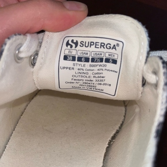 SUPERGA - Black/White Snake Low-Tops - Picture 2 of 2